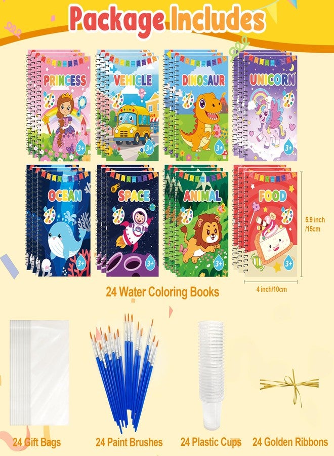 WWN 24 Water Coloring Books Party Favors: Bulk Mini Kids Birthday Favor, Goodie Bag Stuffers, Art & Crafts Classroom Prizes, Paint Activities School Toys, Halloween & Christmas Return Gifts for Ages 4-8 - Image 3